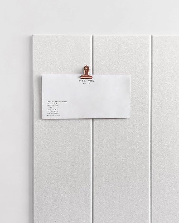 24"x47" Large Cork Board Alternative – 8 Pack Shiplap Felt Wall Tiles with Safe Removable Adhesive Tabs | Felt Bulletin Board for Walls Pin Board for Office, Home, Classroom, Kids Room – Pure White
