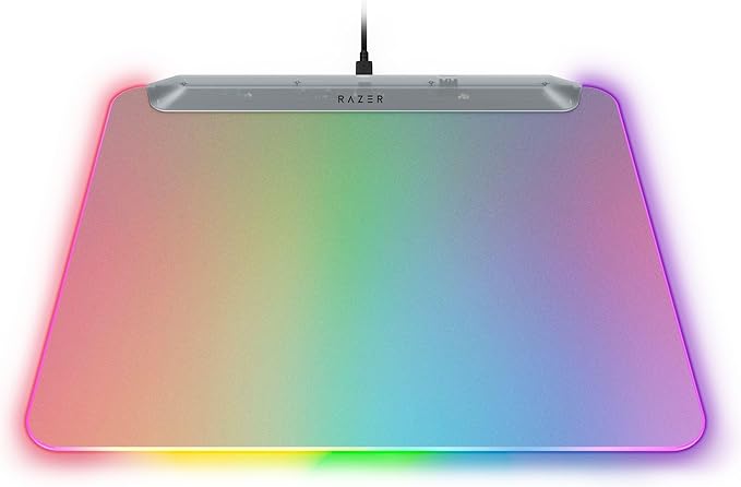Razer Firefly V2 Pro Fully Illuminated RGB Gaming Mouse Mat: Backlit Design - 15 Zone Chroma Lighting - USB 2.0 Port - Detachable USB Type C Cable - Micro Textured Surface - Anti Slip Base