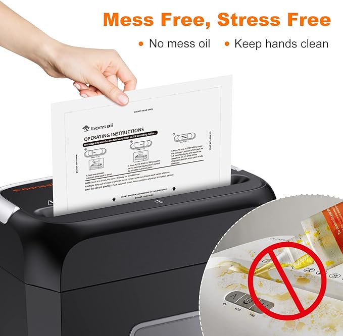 Bonsaii C275-A Shredder and 12-Pack Lubricant Sheets