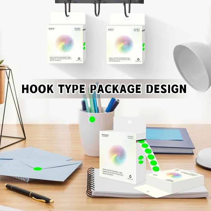 1000 PCS Colored Dot Stickers 1/2" Round Circle Colored Coding Labels Dot Stickers for Toddlers,Classroom,Office (Fluorescent Green)