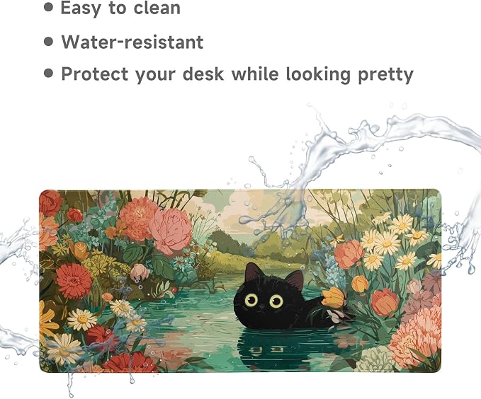 Desk Mat Mouse Pad Gaming Desk Pad XL Large Mouse Mat Office Decor Accessories (Green A)