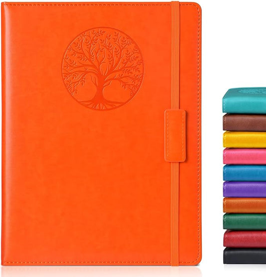 Lined Journal Notebook for Women Men,256 Pages B5 Large Hardcover Leather Journals for Writing,Travel,Business,Work & School,College Ruled Notebooks for Note Taking,Diary Notepad 7.8"×10.2"