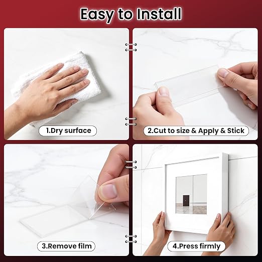 NULTAT Double Sided Tape Heavy Duty, Nano Reusable, Removable, Washable Double Stick Tape for Wall, Multipurpose Clear Adhesive Tape 1.18" x 120"(10 Feet)