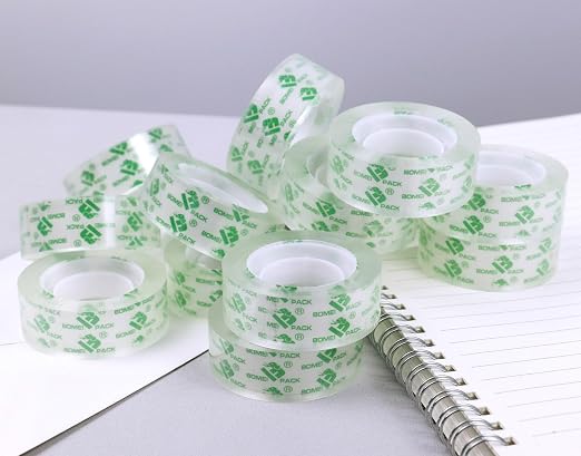 BOMEI PACK 44 Rolls Transparent Tape Refills, Office Crystal Clear Tape Refills Rolls for Dispenser, 3/4 in x 1000 in,1 inch Core, Gift Wrapping Tape for DIY, Office, School and Home