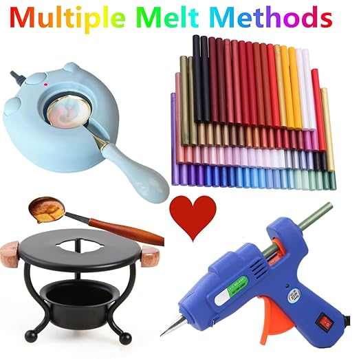 100 Pcs Sealing Wax Sticks for Wax Seal Stamp, Assorted Color Sealing Wax Glue Gun WaxSeal Sticks Mini WaxGun Stick, Mixed Colors WaxSeal Kit Great for Wedding Invitations (100A)
