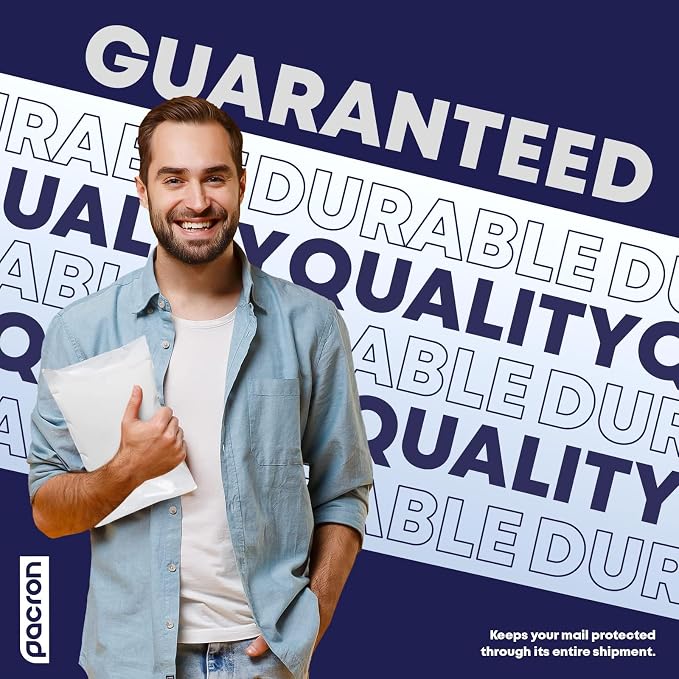 Waterproof Self-Seal Padded Poly Bubble Mailers 12.5x19, 200-Pack | Ideal for clothing, bulky goods & multiple items. Lightweight, tear-resistant, cushioned interior protects contents.