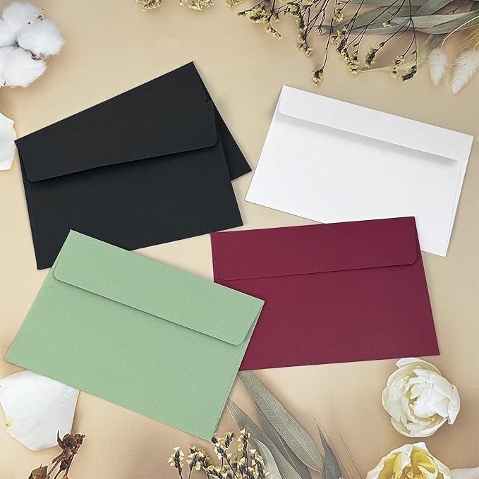 4x6 Envelopes For Invitation,A4 Envelope white(50, White, A4) | 50 pack 4x6 card Envelopes Self Seal,for weddings, greeting cards,baby shower,photos,birthday