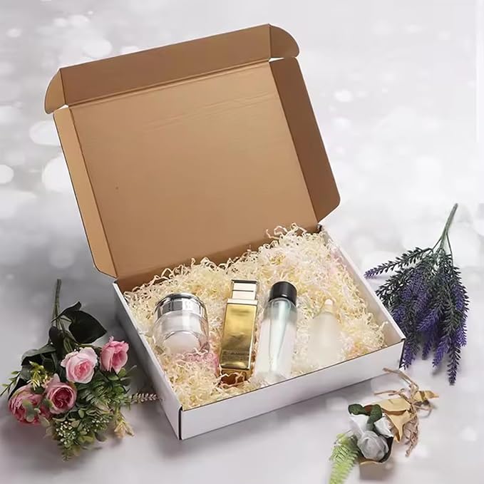 20 Pack 12x9x4 Shipping Boxes, White Corrugated Cardboard Packaging Box for Small Business