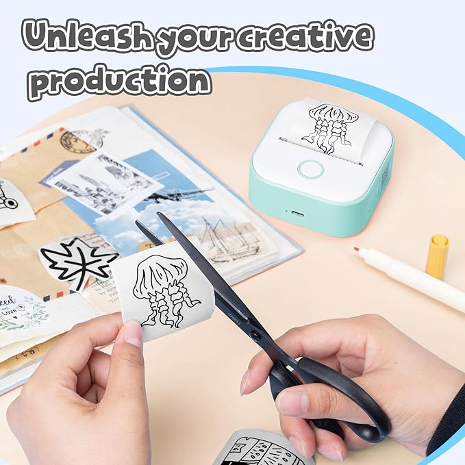 Phomemo T02 Transparent Paper Clear Sticker Paper- Sticker Paper for Phomemo T02/T02Pro/Q02E/M02X/Y02C/Q02/M02L Mini Sticker Printer, for Study Notes, Photos, List, 3-Rolls