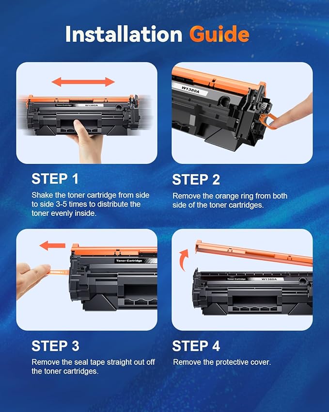 138A Toner Cartridge Replacement for HP 138A 138 A 138X 138 X Toner Cartridge ( with Chip ) Use for HP LaserJet Pro 3001dw 3001fdw MFP 3101fdw (2 Black)