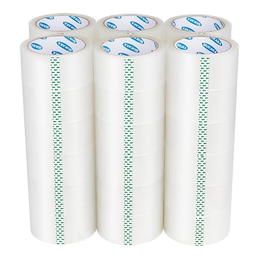 Packing Tape, 36 Rolls Clear Packing Tape 2 Inches Wide, 65 Yards Per Roll, for Shipping Packaging Moving Sealing