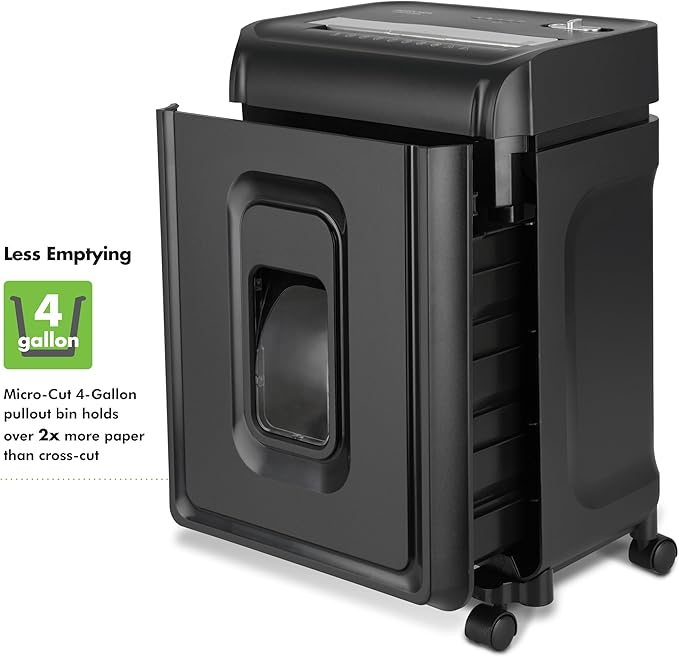 Aurora AU1085MA High-Security 10-Sheet Micro-Cut Paper and Credit Card Shredder with 4-Gallon Pullout Wastebasket/ 20 min Run Time