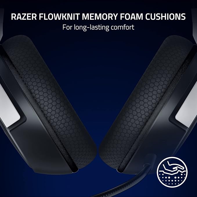 Razer Kaira HyperSpeed Wireless Gaming Headset for PlayStation 5 / PS5, PS4, PC, Mobile: 50mm Drivers - HyperClear Cardioid Mic - Memory Foam Cushions - Bluetooth - 30 Hr Battery - White & Black