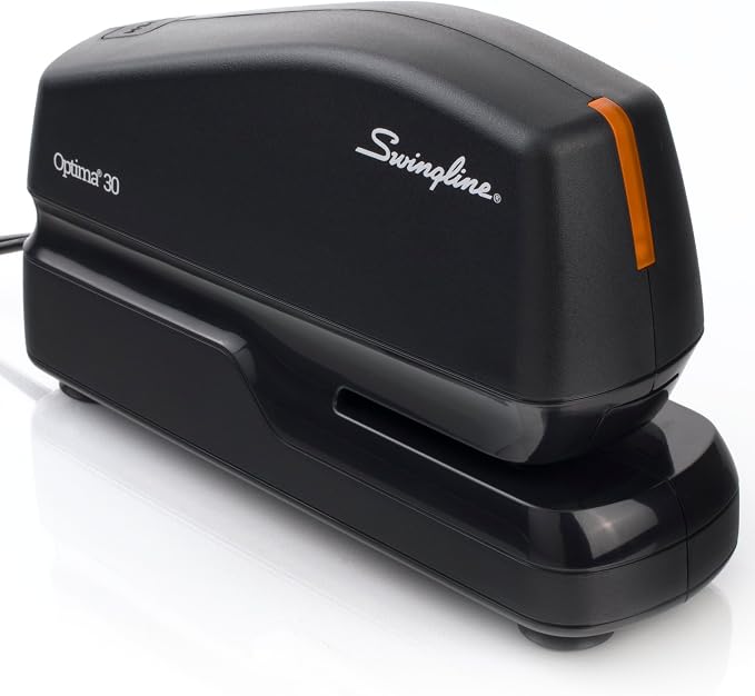 Swingline Electric Stapler, 30 Sheet Capacity, Optima 30, Black (42150) (Pack of 3)
