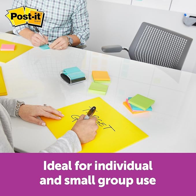 Post-it Super Sticky Big Notes, 11 in x 11 in, 1 Pad, 2X the Sticking Power, Yellow, Recyclable (BN11)