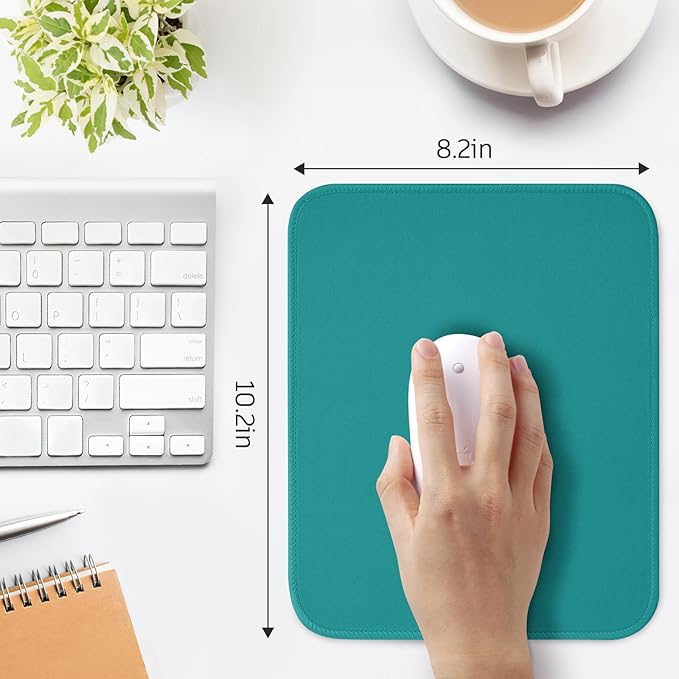 Green Mouse Pad, 10.2 x 8.2Inch, Non-Slip Waterproof Rubber