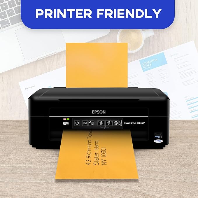 9x12 Manila Envelopes Self Seal 100 Pack, Goefun Yellow Brown Large Catalog Envelopes 9 x 12 Letter Size for Mailing, 80GSM Paper