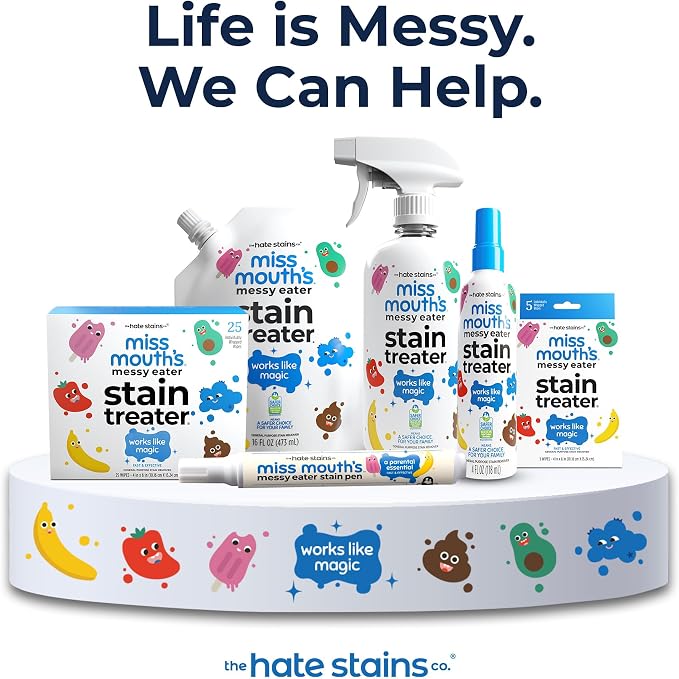 Miss Mouth's Messy Eater Stain Treater Spray, Laundry Stain Remover, 16 Oz | Newborn & Baby Essentials; Cleans Off Food, Grease, Coffee; Use on Laundry, Underwear, Fabric
