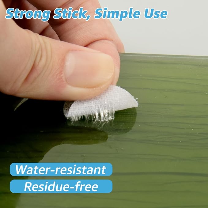 Art3d 40 Sets Hook and Loop Adhesive Dots, 1"x 1" Sticky Back, White | Heavy Duty, Circle Double-Sided, Adhesive Strip, Round, Nylon, Picture Hanging Strips Fastener for Mounting Hanging