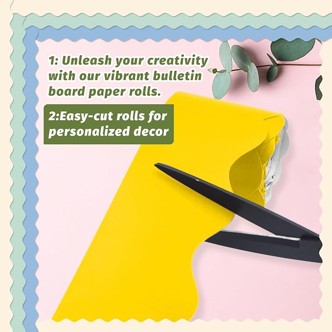 8 Rolls 262.4 Ft Bulletin Board Borders Set - Decorations for Office, School Classroom Decor, Teachers & Home DIY - Posters & Birthday Parties - Board Trim （Neutrals Color）