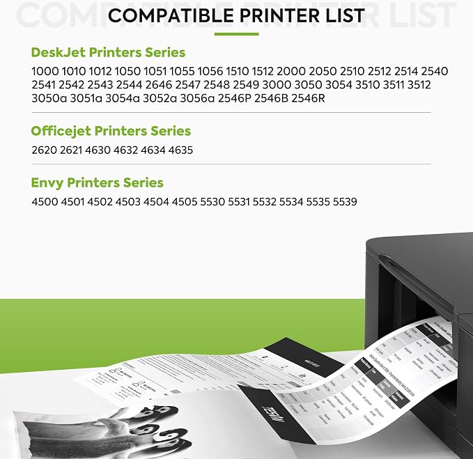 61XL ink 61 Black Replacement for HP 61 Black Ink Cartridge HP61 HP61XL | Compatible for HP Envy 5530 4500 4502 5535 Deskjet 2540 2541 3050 3510 1510 OfficeJet 4630 4632 Printer (Black 1-Pack)
