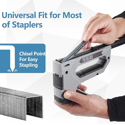 Heavy Duty T50 Staples 1300-Count 3 Sizes Galvanized 3/8" Crown | Includes: 5/16"-500, 3/8"-500, 1/2"-300 Galvanized Assorted Size Project Pack fit Pneumatic Electric Manual T50 Stapler Gun
