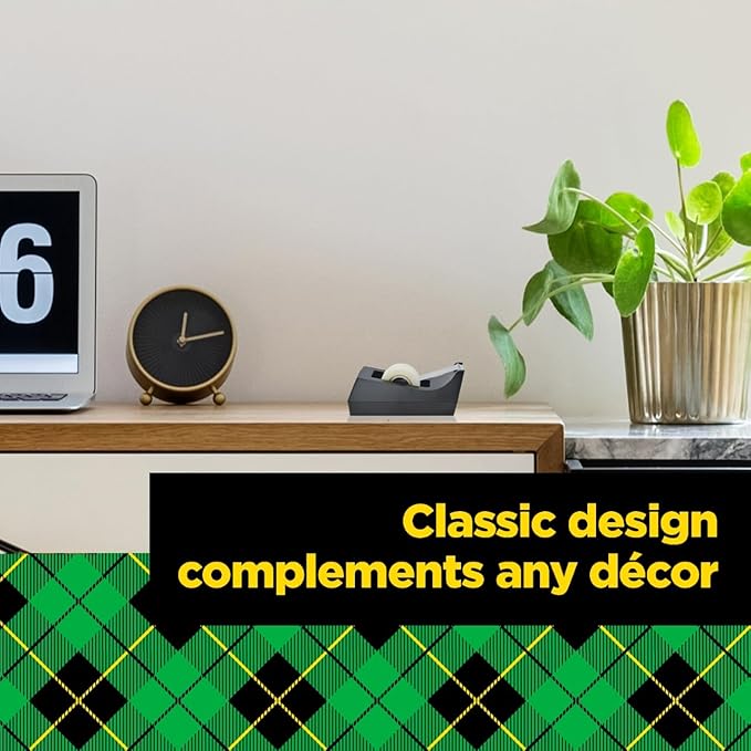 Scotch C-38 Desktop Tape Dispenser, Black, 1-Inch Core, Weighted Non-Skid Base