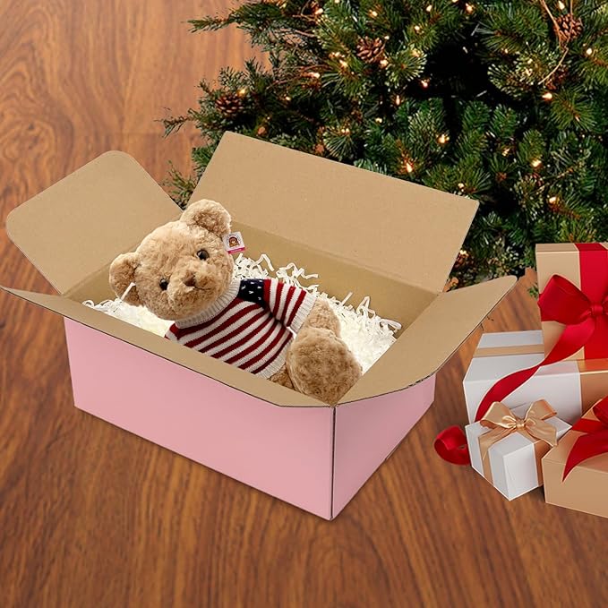 8x8x4 Pink Shipping Boxes, 30 Pack Mailing Boxes for Small Business, Corrugated Cardboard Boxes for Shipping, Packaging