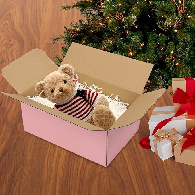 9x6x4 Pink Shipping Boxes, 30 Pack Mailing Boxes for Small Business, Corrugated Cardboard Boxes for Shipping, Packaging