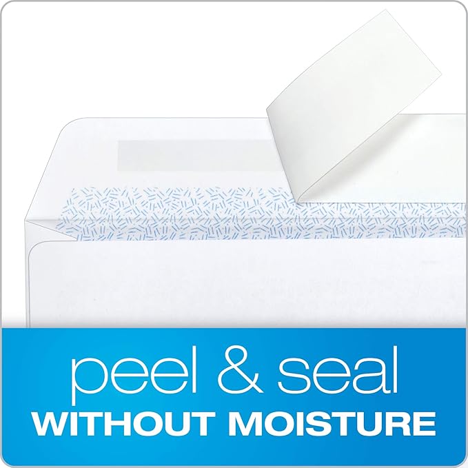 Quality Park #8 Double Window Envelopes, Self Seal Security Envelopes for QuickBooks Checks, 3 5/8" x 8 11/16", 24 lb White, 500 per Box (QUA50766) (Pack of 5)