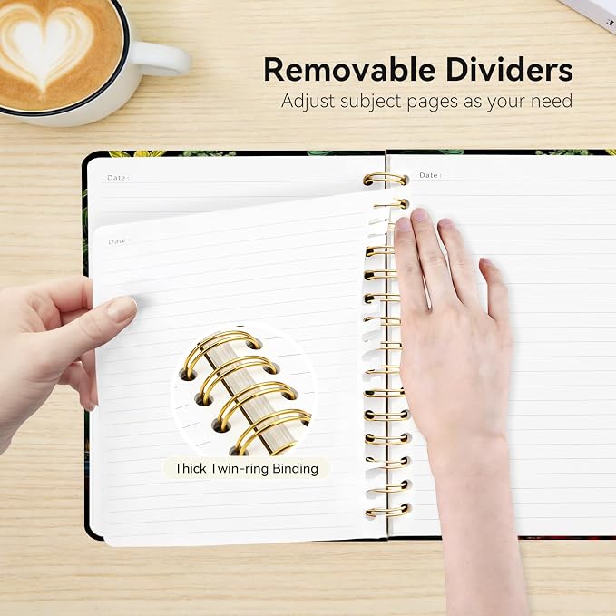 Lined Spiral Journal Notebook for Work A5, 160 Pages, Shelf | College Ruled Spiral Journal for Women, Hardcover with Elegant Design for Note-Taking, 5.5 * 8.25 inch
