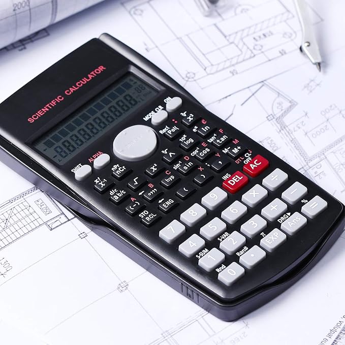 Mr. Pen Scientific 2 Line Calculator - Fraction & College Math Calculator for Students & Engineers