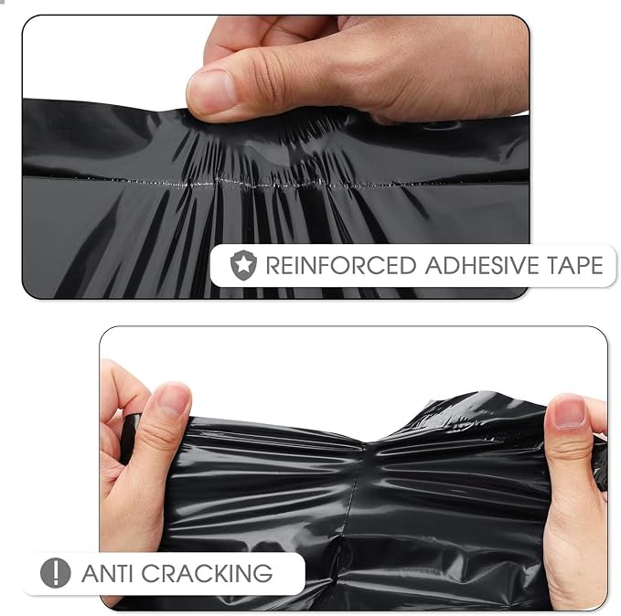 Metronic Poly Mailers 19x24 Inch 2000pcs Black, Large Shipping Bags for Clothes,Self Adhesive Shipping Envelopes for Small Business,Waterproof Mailers Poly Bags for Shipping,Packaging Mailing Bags