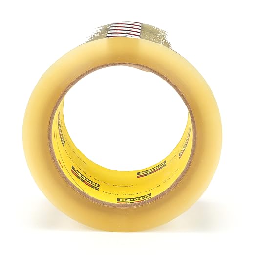 3M Scotch Box Sealing Tape 375, Clear, 48 mm x 914 m, 6/Case