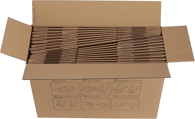 HORLIMER 11x6x6 inches Shipping Boxes Set of 20, Brown Corrugated Cardboard Box Literature Mailer