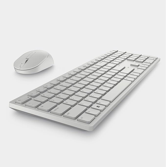 Dell Pro Keyboard and Mouse - KM5221W - US English - White - USB Plunger Wireless RF 2.40 GHz Keyboard - English (Canada) - White - USB Wireless RF Mouse - Optical - 4000 dpi - Scroll Wheel - - Volume