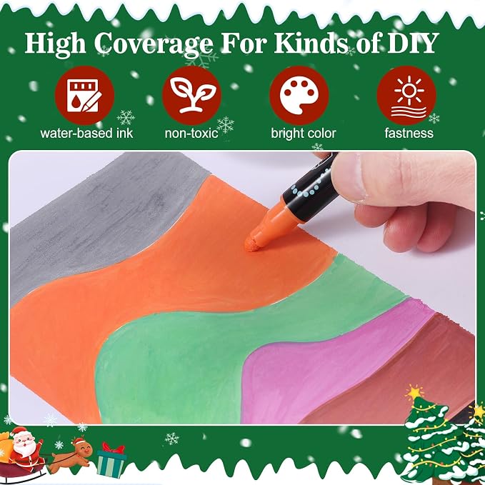 120 Colors Precision Dual Tip Acrylic Paint Markers Pens - Dot & Fine | Works on Rock, Wood, Fabric, Canvas, Glass, Scrapbook, Paper, Ceramic, Egg, DIY Craft Art Gift - Classroom & School Supplies