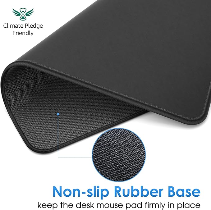 KTRIO 10 Pcs Mouse Pad, [30% Larger] Computer Mouse Pads with Stitched Edges, Black Mousepads Bulk with Non-Slip Rubber Base, Mouse Pad for Computers, Gaming & Home, 11 x 8.5inches, 3 mm Thickness