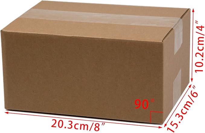 Shipping Boxes 8x6x4 Inches Small Corrugated Cardboard Boxes, 25 Pack