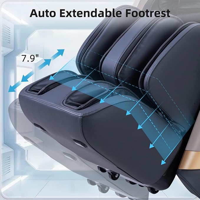 2026 4D Massage Chair, Full Body Recliner with OTA Cloud Tech, Deep Yoga Stretch, 27 Auto Modes, 55" SL Track, APP & AI Voice Control, Auto Footrest, Zero Gravity, and Heating for Relaxation | Yoga stretch, 22+5 modes, body scan, app and AI Voice Contr...