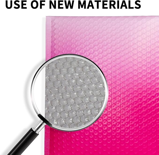 8.5x11 Inch 30 Pack Pink Bubble Mailers, Waterproof Padded Envelopes, Self Seal, Strong Adhesion Bubble Envelopes, Cushioning Padded Mailers for Small Items