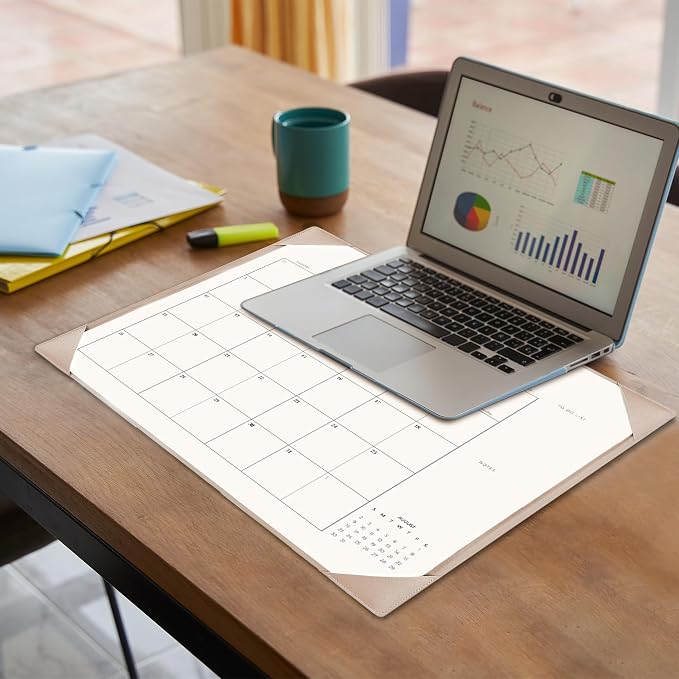Desk Calendar 2026-2027 with Desk Mat – 22" x 17" Large Desk Pad Calendar Runs from July 2026 to December 2027, Office Supplies Desktop Monthly Calendar for Home & Office