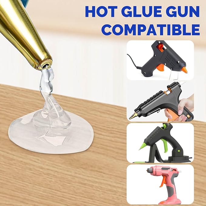 SUNFATT Hot Glue Sticks Full Size,(50 Pcs) 11.8" x 0.43" Large Hot Glue Sticks Perfect for Hot Glue Gun,Easily Create and Bond Crafts on Wood,Plastic,Glass,Flowers,Fabrics,Foam,Jewellery.