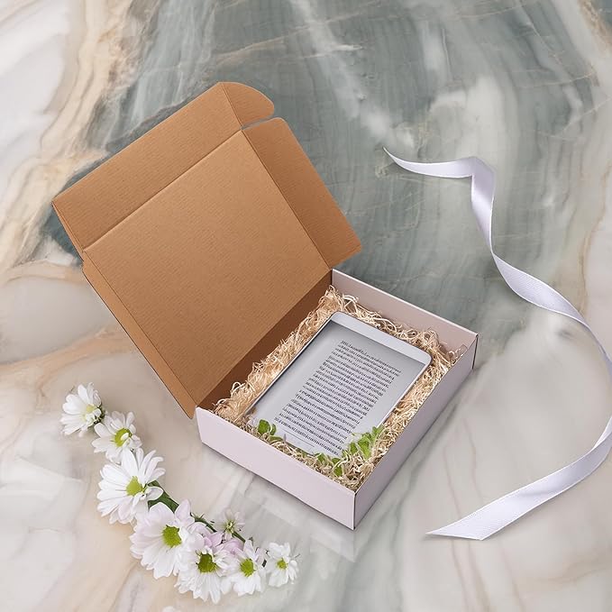 HORLIMER 13x10x3 Shipping Boxes Set of 20, White Corrugated Cardboard Mailer Box for Packing Small Business