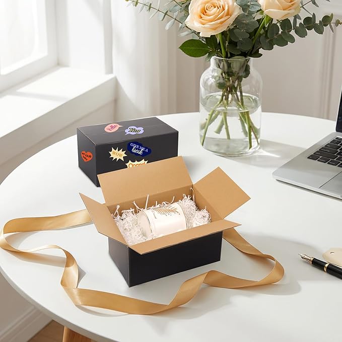6x4x4 Black Shipping Boxes, 30 Pack Small Mailer & Packaging Boxes for Small Business, Heavy Duty Corrugated Cardboard, Ideal for Shipping & Packaging