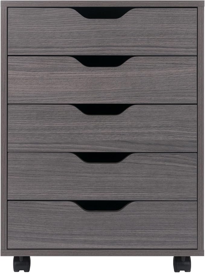 Winsome Halifax Mobile Storage Cabinet with Doors & Drawers, Stylish & Functional Home Storage Cabinet for Filing, Kitchen Organization, Moveable Furniture for Office, Dorms, Apartments
