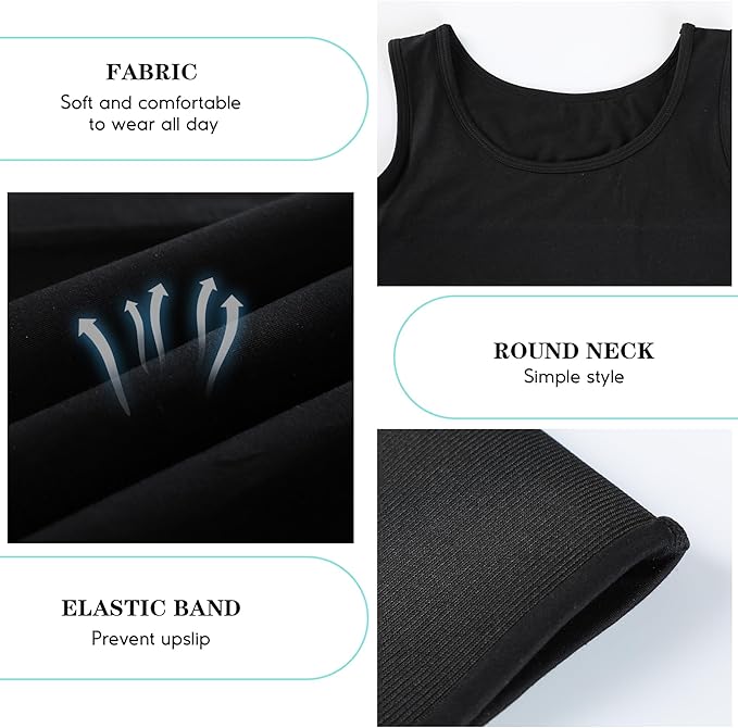 LODAY Women Transgender Tomboy FTM Elastic Chest Binder Bra Pullover Tank Top