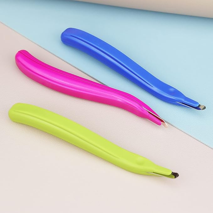 ZZTX Magnetic Staple Remover 3 Pack(Blue, Rose, Green) | Staple Removal Tool, Easy removal, No paper tear, 3-color set
