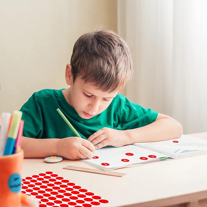 3500 Dot Stickers, 3/4 inch Red Coding Labels - Circle, Price, Dot Stickers for Office, Classroom, Students (Pack of 2)