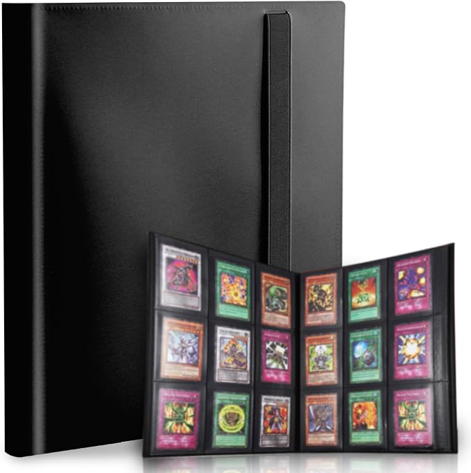 Card Binder, 9 Pocket Trading Card Album Folder,20 Pages, 360 Card Capacity Sports Card Binder, Premium Card Binders Compatible with MTG, TCG, Baseball Cards (Black)